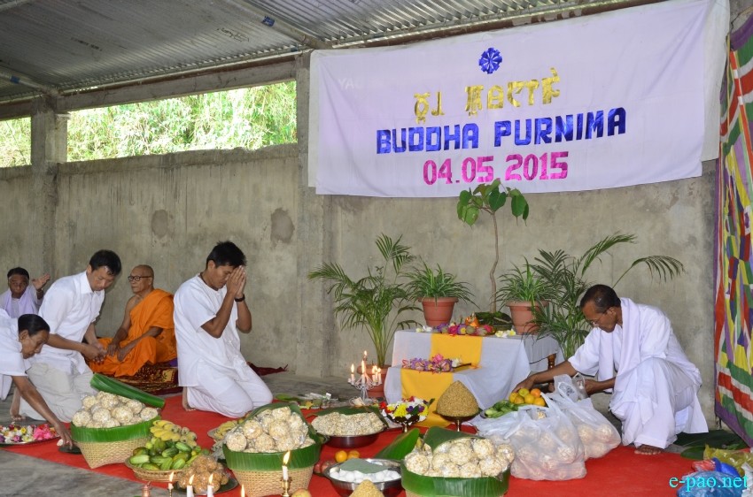   A Buddhist ceremony on the Day of Buddha Purnima in Ningomthong Sairom Leirak  :: May 4 2015