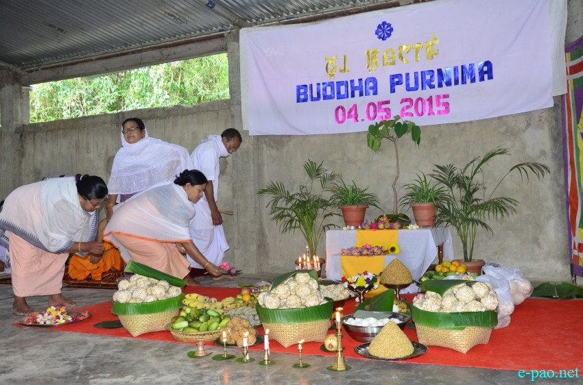A Buddhist ceremony on the Day of Buddha Purnima in Ningomthong Sairom Leirak  :: May 4 2015