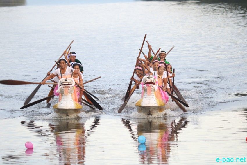 Hiyang-tanaba (traditional boat race) held at Loktak project Ninthoukhong canal :: 21 September 2015