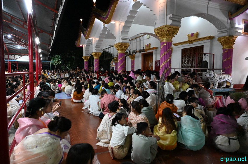 Bor Lai Khoiramba : Devotees at the temple of Hiyangthang Lairembi at Hiyangthang, Imphal West :: September 30th 2025