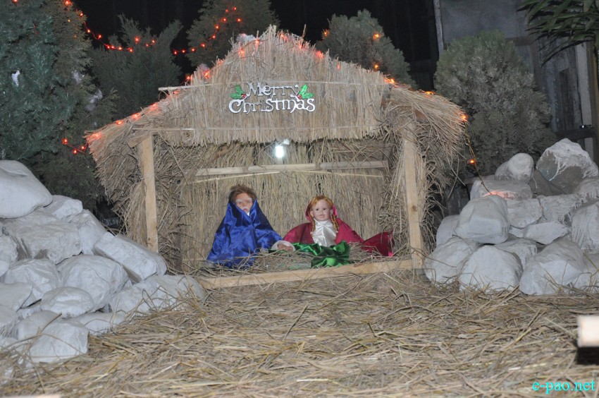 Evening of Christmas on December 24 2014 at Imphal area along with Christmas carol  