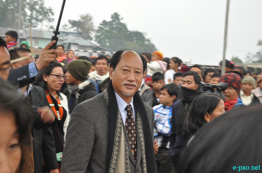 Nagaland Chief Minister Neiphiu Rio at Tamenglong on Feb 15 2014