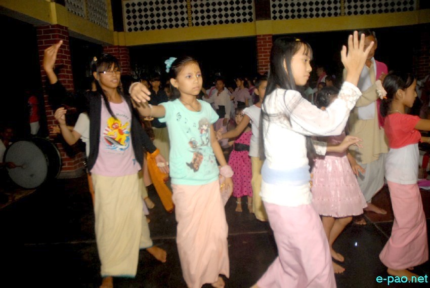 Ningol Palli after end of Kang festival at Radha Dhamudor Mandhop Lalambung Khoirom Leikai :: last week of July 2013