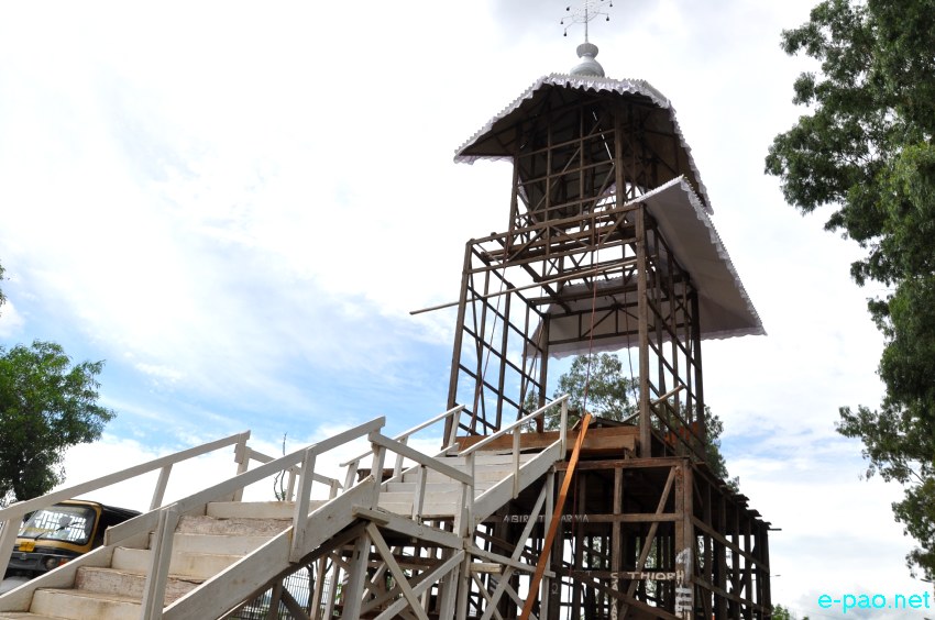 Preparation works undegoing for Konung Kang at Palace compound, Imphal :: July 5 2013