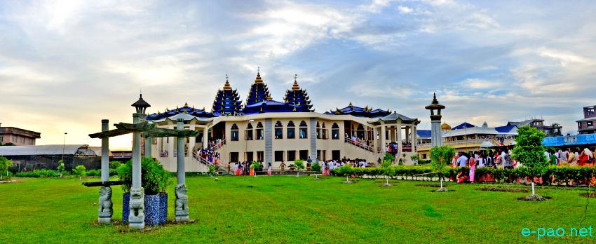 ISKCON Temple located at Tiddim road on the way to Imphal (Tulihal) Airport as seen  on September 5 2015