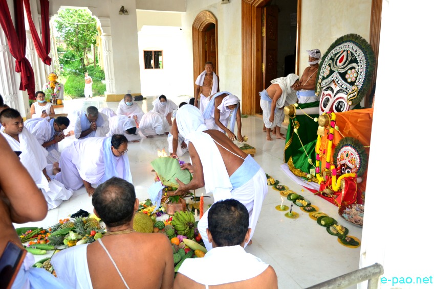 Kanglen Aarti katpa at Shri Shri Govindajee Temple, Imphal :: 30 June 2020