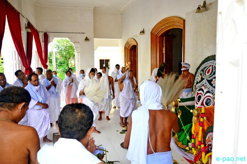 Kanglen Aarti katpa at Shri Shri Govindajee Temple, Imphal :: 30 June 2020