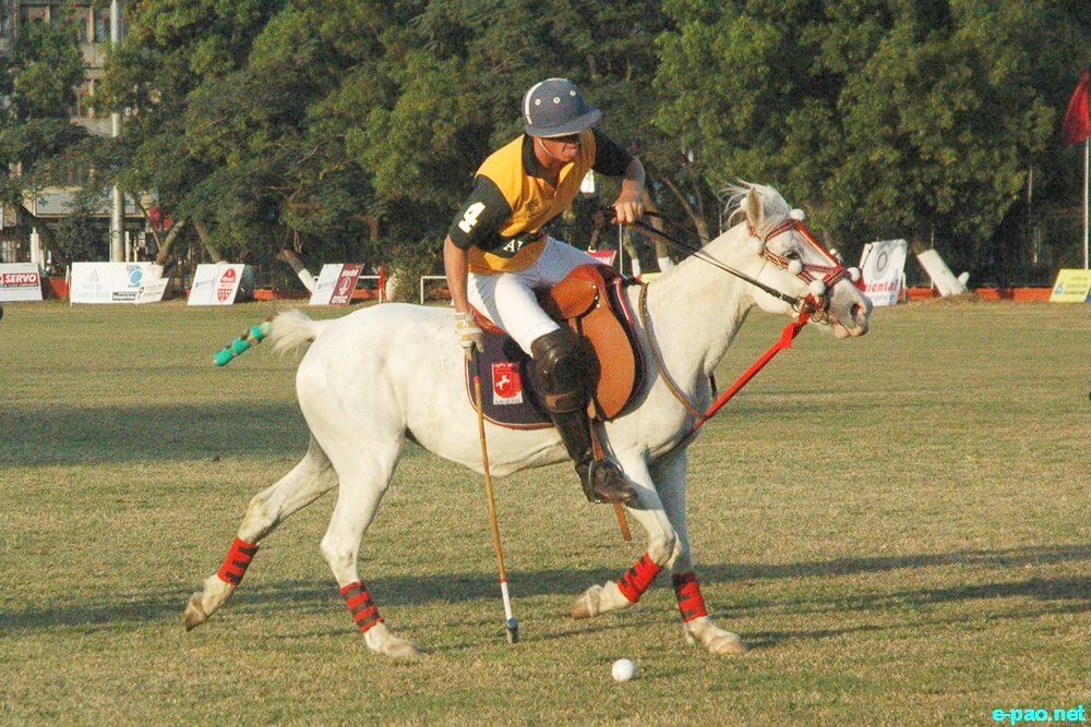 A Polo game at 9th Manipur Polo International 2015 at Mapal Kangjeibung 