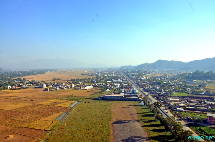 Aerial view of Koirengei area seen during Manipur Sangai Festival :: 27th November 2015