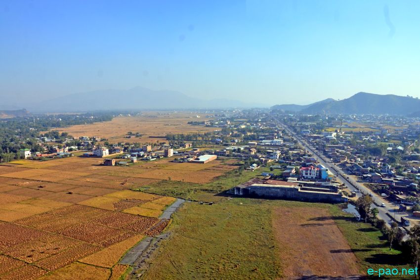 Aerial view of Koirengei area seen during Manipur Sangai Festival on 27th November 2015