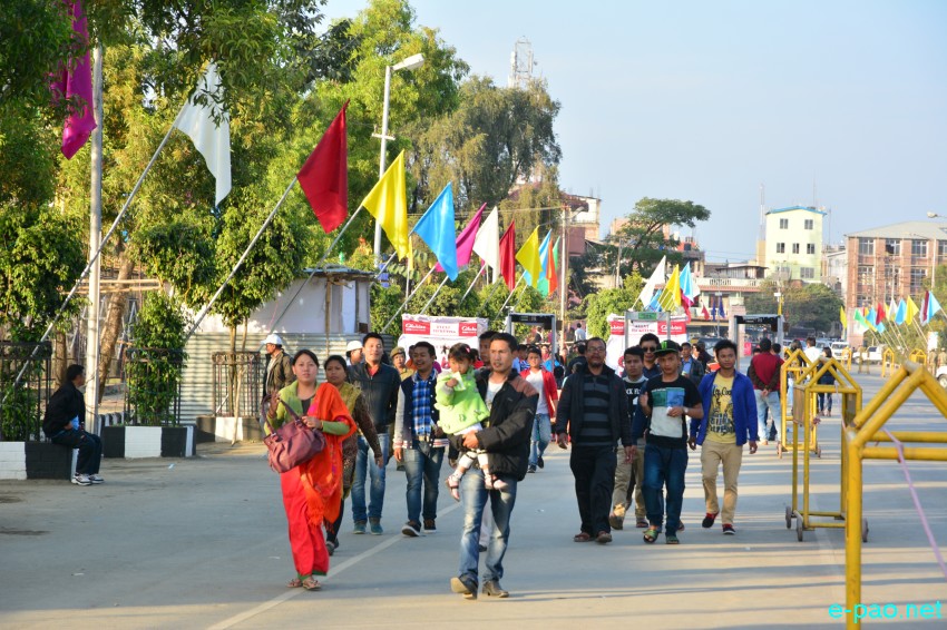 Day 9 : A view of the crowd /visitors coming to see Manipur Sangai Festival at Hatta Kangjeibung :: November 29 2015