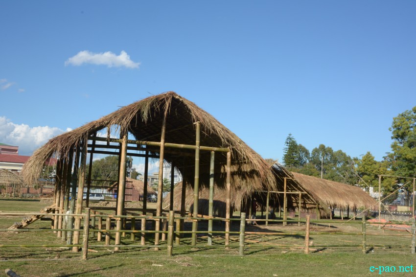 Making Traditional Huts for Sangai Festival 2015 at Hatta Kangjeibung :: 5 November 2015
