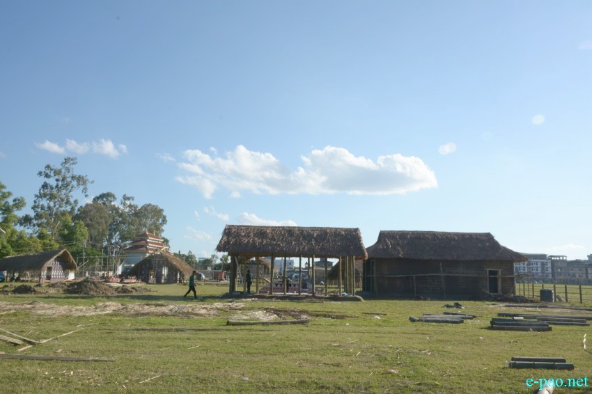 Making Traditional Huts for Sangai Festival 2015 at Hatta Kangjeibung :: 5 November 2015