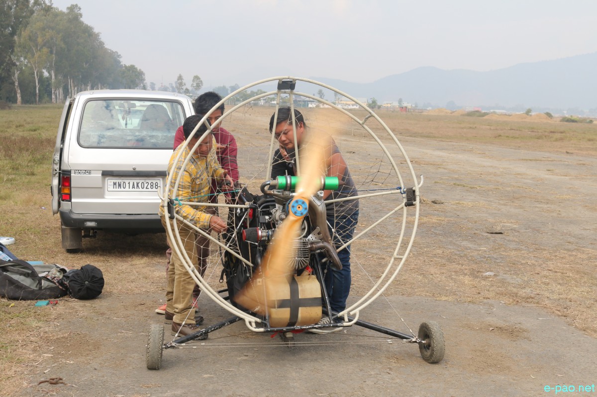 Manipur Sangai Festival 2016 : Paragliding at Koirengei Airfield :: 26th November 2016