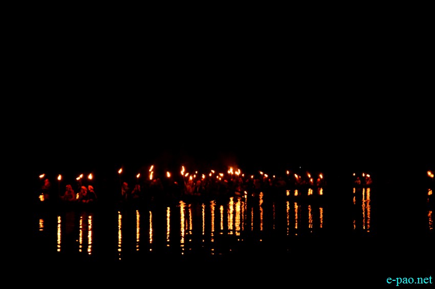 Day 3 : Night Scene with Light Show at Loktak Lake as part of Manipur Sangai Festival :: 23 November 2017