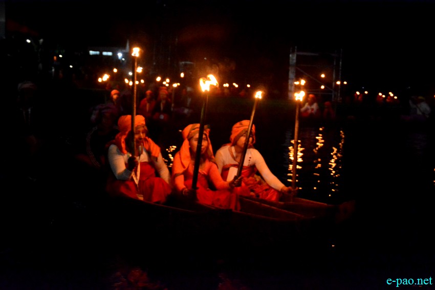 Day 3 : Night Scene with Light Show at Loktak Lake as part of Manipur Sangai Festival :: 23 November 2017