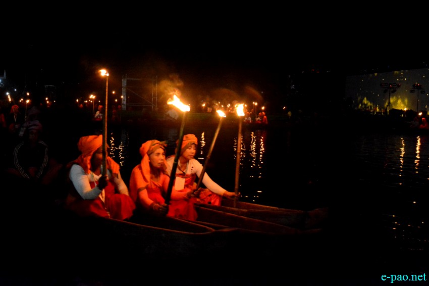 Day 3 : Night Scene with Light Show at Loktak Lake as part of Manipur Sangai Festival :: 23 November 2017