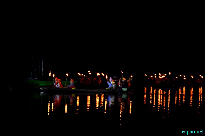 Day 3 : Night Scene with Light Show at Loktak Lake as part of Manipur Sangai Festival :: 23 November 2017