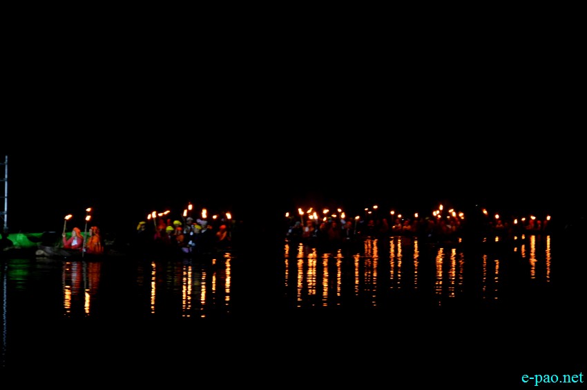 Day 3 : Night Scene with Light Show at Loktak Lake as part of Manipur Sangai Festival :: 23 November 2017