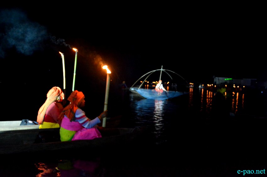 Day 3 : Night Scene with Light Show at Loktak Lake as part of Manipur Sangai Festival :: 23 November 2017