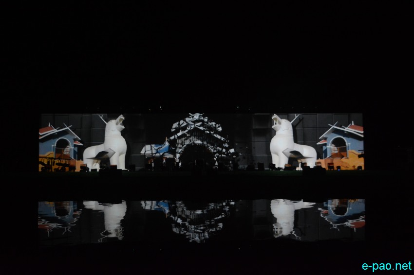 Day 3 : Night Scene with Light Show at Loktak Lake as part of Manipur Sangai Festival :: 23 November 2017