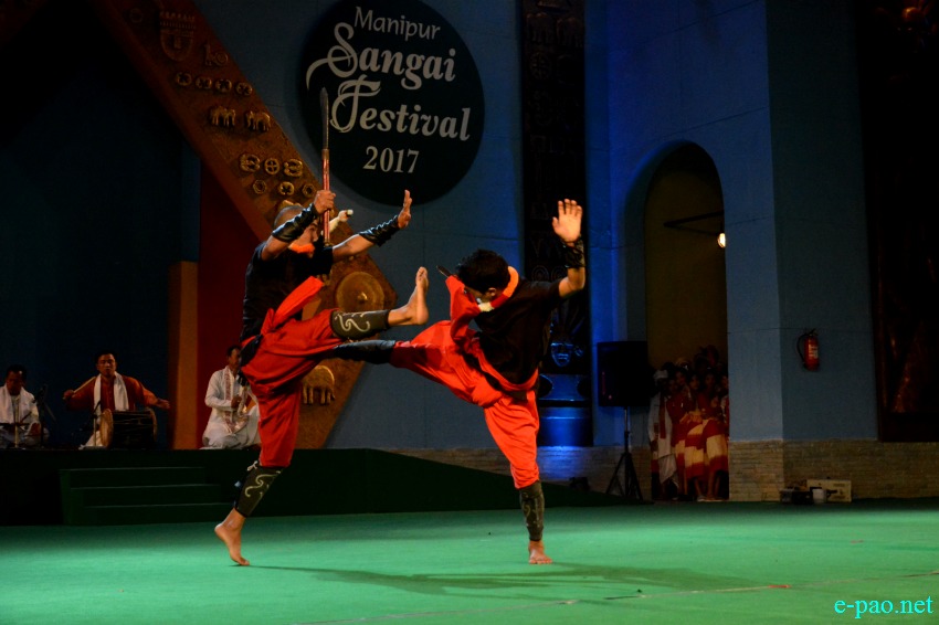 Day 5: Thang Ta performance  at Manipur Sangai Festival at Hapta Kangjeibung :: 25 November 2017