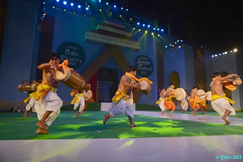 Day 7 : Dhol Chollom  performance   at Manipur Sangai Festival at Hapta Kangjeibung :: November 27 2017