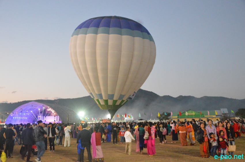 Day 7 : Night Scene (with Hot Air Balloon) at Manipur Sangai Festival at Lamboi Khongnangkhong :: 27 November 2017