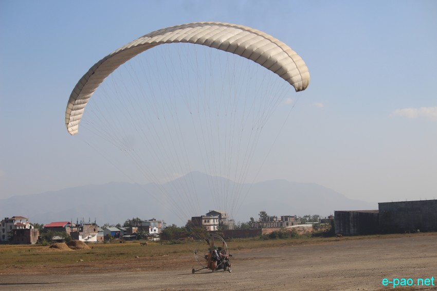 Day 10 :  Paragliding at Koirengei Airfield, Imphal as part of Sangai Festival :: 30th November 2018