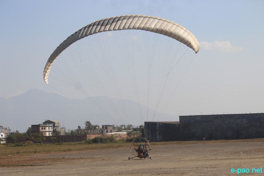 Day 10 :  Paragliding at Koirengei Airfield, Imphal as part of Sangai Festival :: 30th November 2018