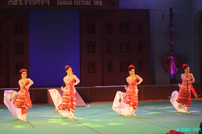 Day 2 : Dance by Artistes from Myanmar at  Manipur Sangai Festival at BOAT, Imphal :: November 22 2018