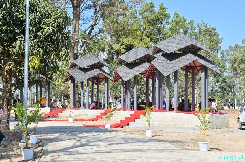 Gate and venue of Manipur Sangai Festival at Sangai Ethnic Park, Moirang Khunou :: November 21 2022