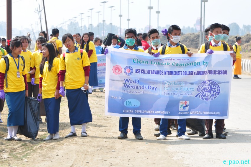 'Clean Loktak Campaign' as part of World Wetlands Day 2016 at Sendra, Moirang :: 2nd February 2016