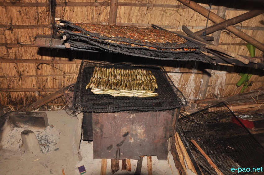 Preparation of Dry Fish: essential item in Manipuri cuisine at Thanga, Moirang :: July 13, 2014