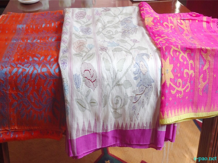 Designs of handloom products by Koijam Ongbi Memcha Devi : National awardee of handloom products