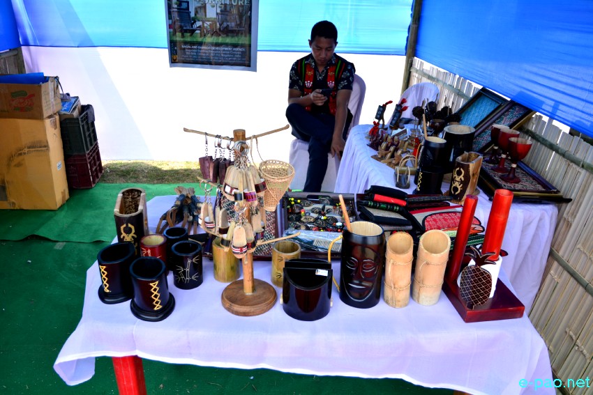 Bamboo Products displayed during 3rd World Bamboo Workshop 2019 at Hapta Kangjeibung, Imphal ::  5th February 2019
