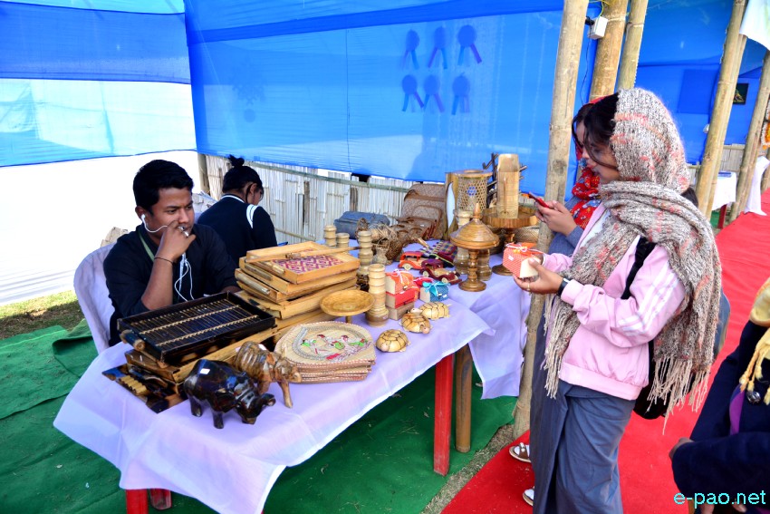 Bamboo Products displayed during 3rd World Bamboo Workshop 2019 at Hapta Kangjeibung, Imphal ::  5th February 2019