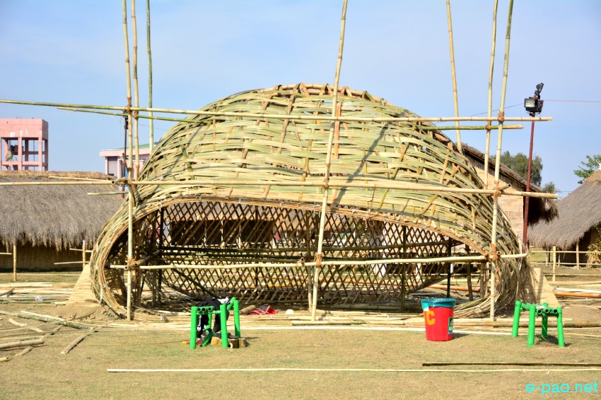 Bamboo Products displayed during 3rd World Bamboo Workshop 2019 at Hapta Kangjeibung, Imphal ::  5th February 2019