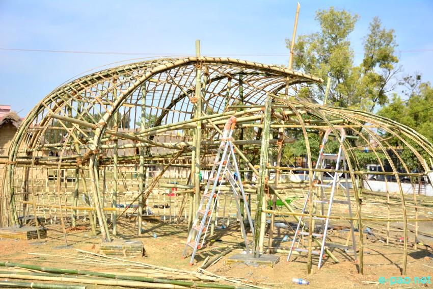 Bamboo Products displayed during 3rd World Bamboo Workshop 2019 at Hapta Kangjeibung, Imphal ::  5th February 2019
