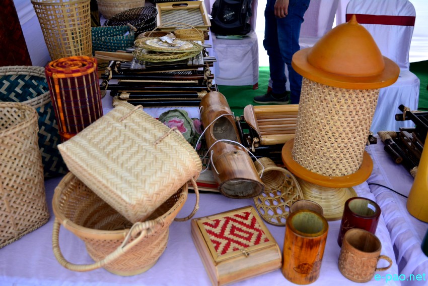 Bamboo Products displayed during 3rd World Bamboo Workshop 2019 at Hapta Kangjeibung, Imphal ::  5th February 2019