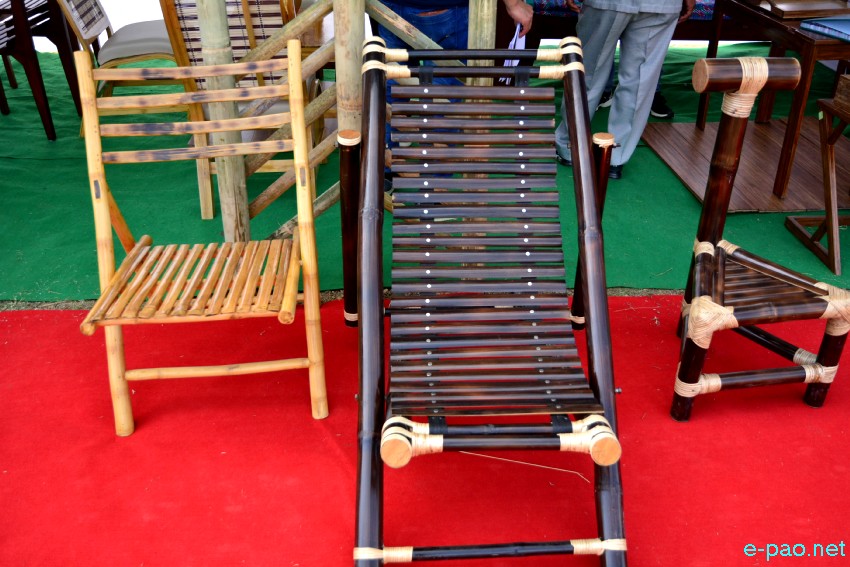Bamboo Products displayed during 3rd World Bamboo Workshop 2019 at Hapta Kangjeibung, Imphal ::  5th February 2019