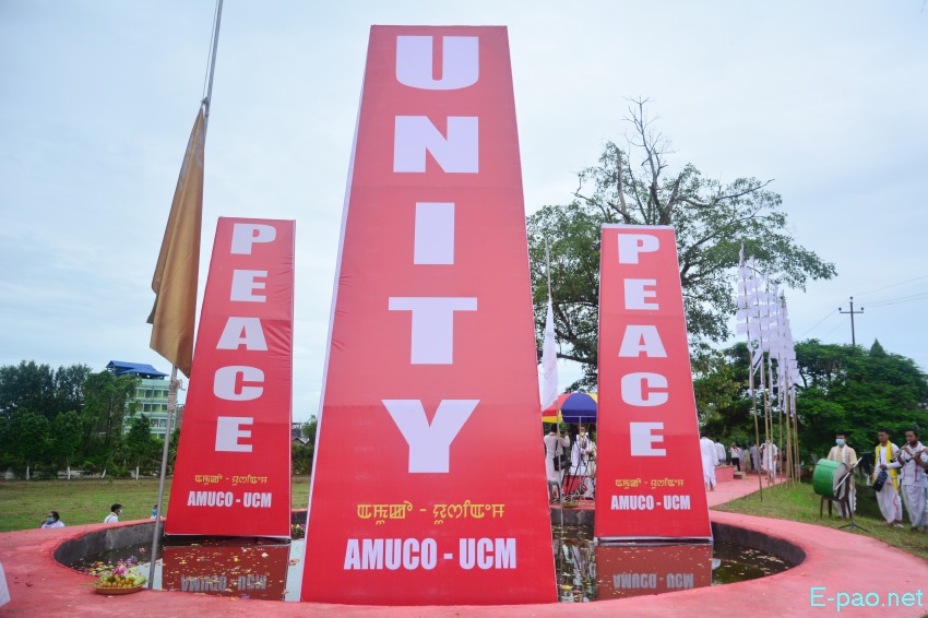 The Unity, Peace monument at Kekrupat, Imphal during observation of 