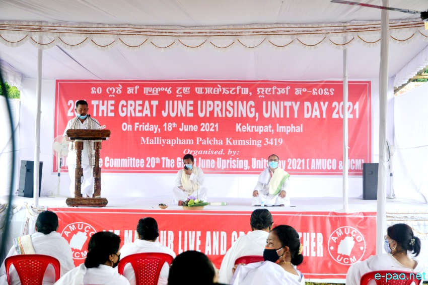 20th - The Great June Uprising Observation at Kekrupat Martyrs' Memorial complex, Imphal :: June 18 2021