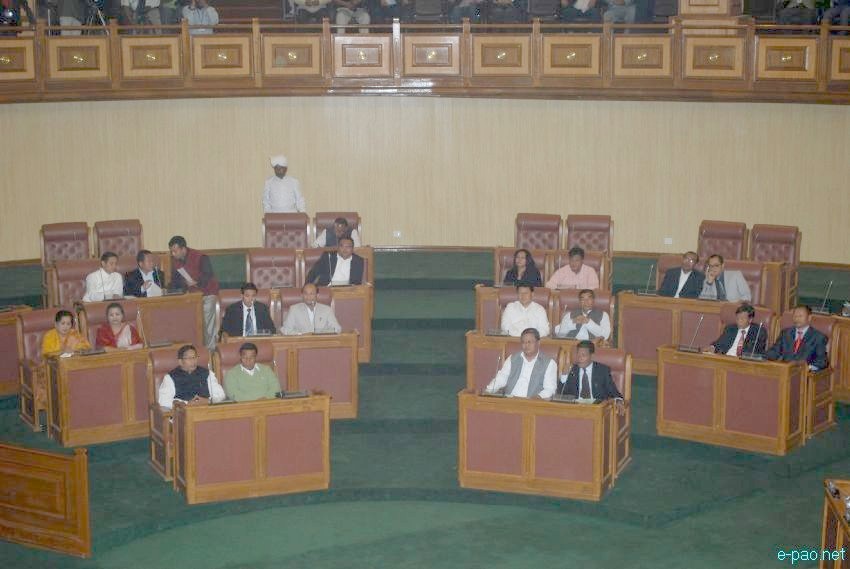 A look inside the Assembly Building (component of Capitol Complex) at Chingmeirong, Imphal ::  2013