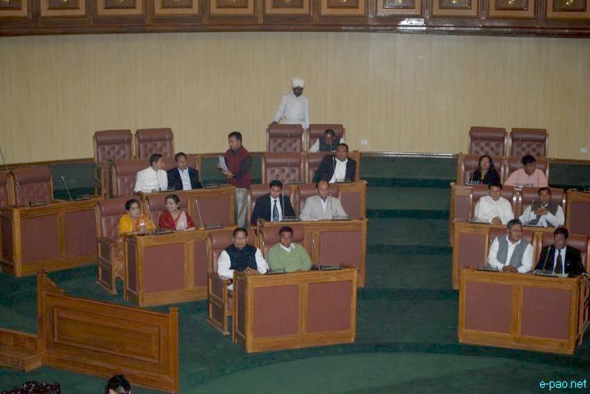 A look inside the Assembly Building (component of Capitol Complex) at Chingmeirong, Imphal ::  2013