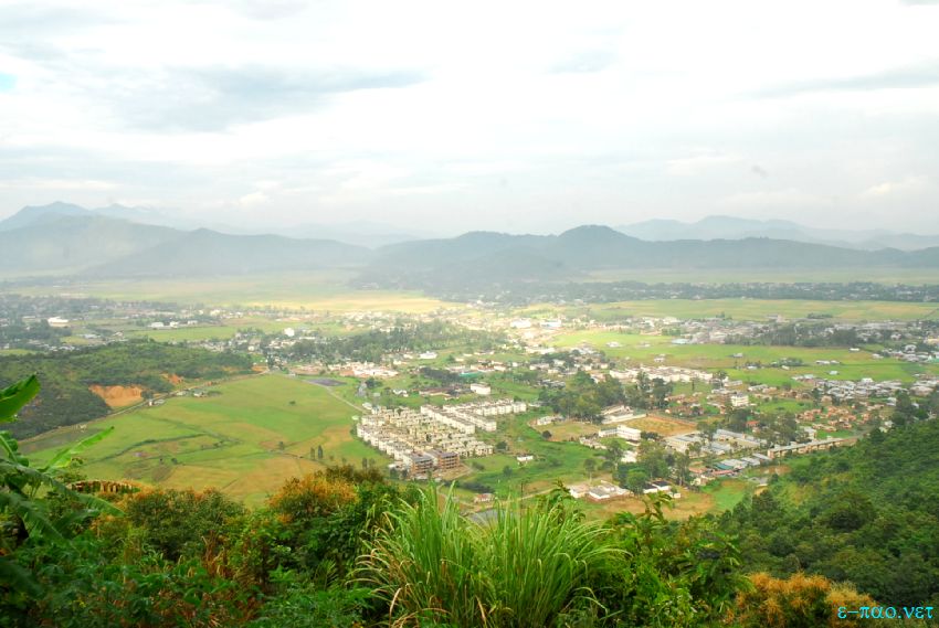 Imphal Valley as seen from Langol hill range in November 2013  