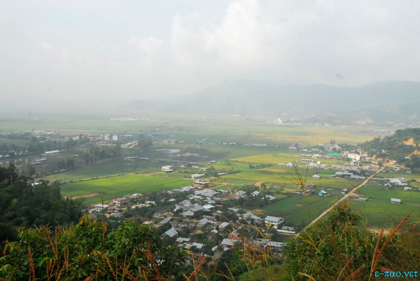 Landscape view of Koirengei, Lamphel and Imphal areas from Langol hill range :: November 2013