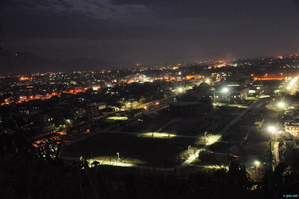 Scenic beauty of Imphal City as seen at Night time from Cheiraoching :: 3rd March 2014