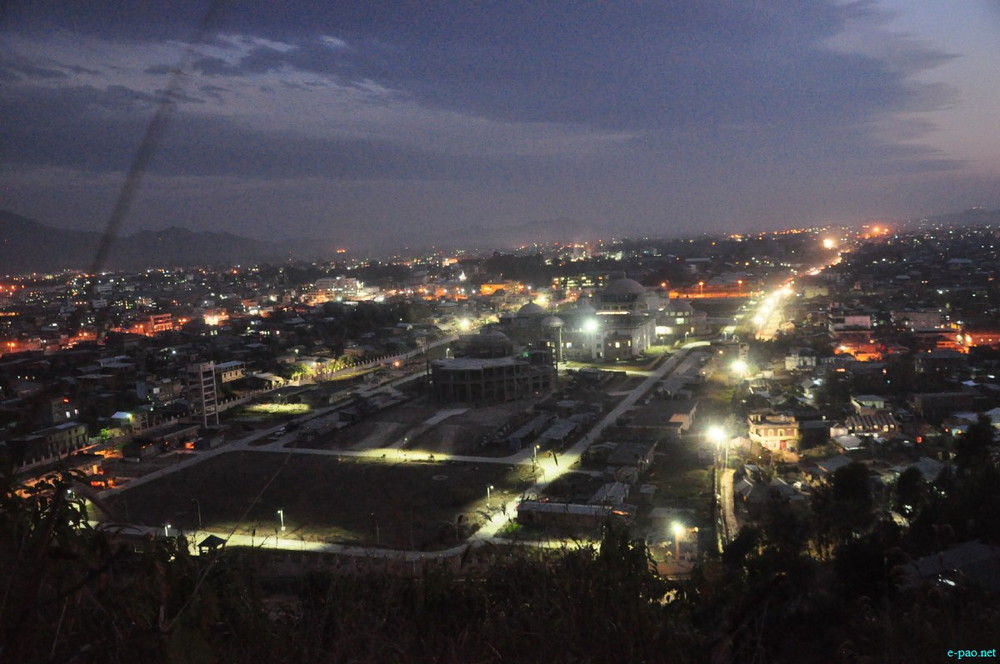 Scenic beauty of Imphal City as seen at Night time from Cheiraoching :: 3rd March 2014