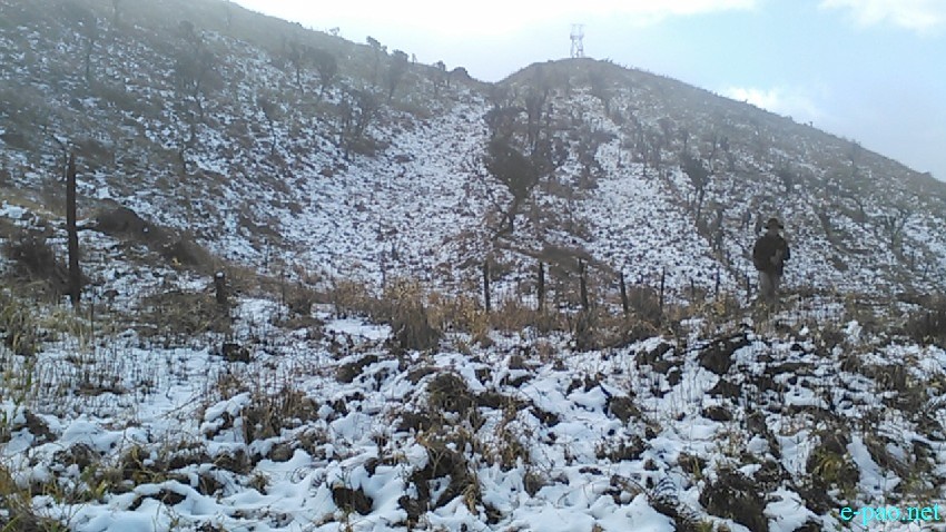 Snowfall in Shirui Peak , Ukhrul, Manipur :: January 10 2015